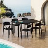 WestinTrends Playa 7-Piece Outdoor Rectangular Metal Patio Dining Table Set With Stackable Patio Dining Chairs - 2 of 4