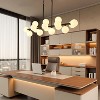 BAOURE Mid Century Modern Sputnik Chandelier, 16-Light Chandeliers over Table, Linear Chandelier Dining Room Light Fixture - 4 of 4