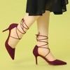 Allegra K Women's Pointed Toe Strappy Lace Up Stiletto Heels - 2 of 4