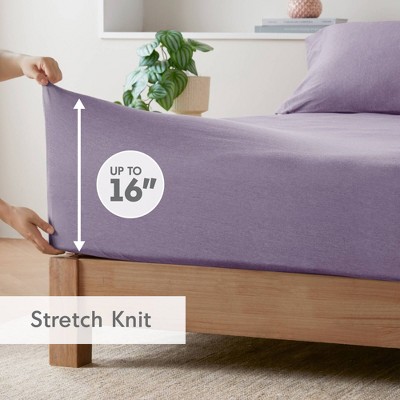 Purple Queen Jersey Knit Cotton Blend Sheet Set