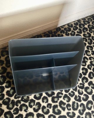 Medium Plastic Desk Organizer Clear - Brightroom™