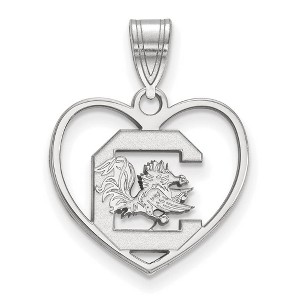 Black Bow Jewelry Sterling Silver South Carolina Gamecocks NCAA Pendant - 1 of 3