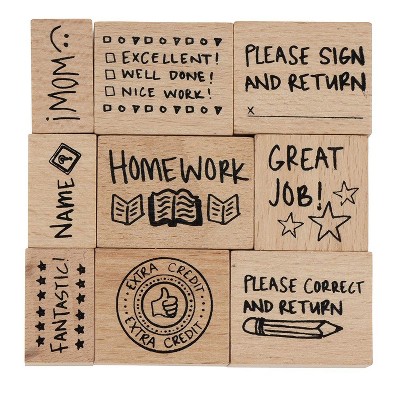 Check Your Work wood mounted teacher's rubber stamp 