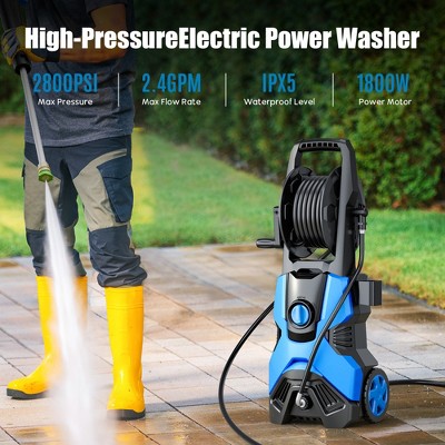 SKONYON 2800 PSI Electric Pressure Washer, 2.4 GPM, 1800W, 5 Nozzles, Foam Cannon, Ergonomic Handle, TSS