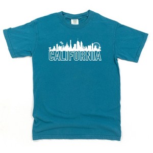 Simply Sage Market Women's California Buildings Short Sleeve Garment Dyed Tee - 1 of 2
