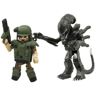 Diamond Comic Distributors, Inc. Aliens Minimates Series 2 Pvt. Crowe & Attacking Warrior Alien 2-Pack