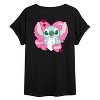 Women's - Lilo and Stitch - Stitch Heart Oversized Graphic T-Shirt - 2 of 4