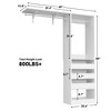 Aheaplus 20"-60" Closet System with Three Wooden Drawers - 4 of 4