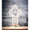 Kevins Gift Shoppe Ceramic Cross with Dove Bird and Flowers Figurine - image 2 of 3