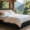 Infurnic Beds, Platform Bed with 6 Heavy Duty Legs Support and Headboard, No Box Spring Needed for Bedroom, Black, 80"*50"*40" - 3 of 4