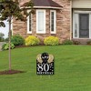 Big Dot of Happiness Adult 80th Birthday - Gold - Outdoor Lawn Sign - Birthday Party Yard Sign - 1 Piece - 3 of 4