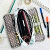 Wrapables Large Capacity Pencil Case, 3 Compartment Pencil Pouch for Stationery Pens, Cactus - image 4 of 4