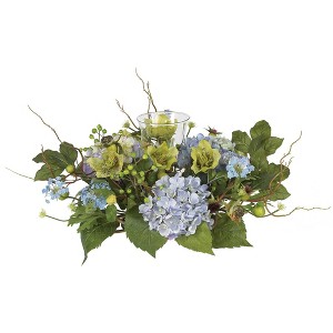 Nearly Natural 9-in Hydrangea Candelabrum Centerpiece - 1 of 1