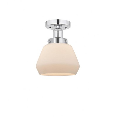 Fulton - 1 Light Semi-Flush Mount In Industrial Style-8.25 Inches Tall and 6.5 Inches Wide