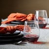 Bella Vino Set of 4 Etched Stemless Wine Glasses - 18oz. - 2 of 4