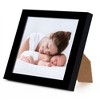 Americanflat 4x4 Picture Frame - Streamline Collection - Thin Border Square Frame for Tabletop and Wall Display - Black - 4 of 4