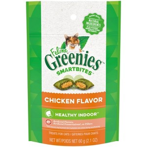 Greenies Smartbites Healthy Indoor Chicken Flavor Cat Treats - 1 of 4