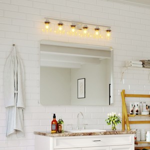Wall-Mounted Mirror Rectangle Bathroom Vanity Mirrors Framed Mirrors Aluminum Framed Bathroom Mirror - 1 of 4