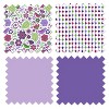 Bacati - Botanical Purple Laundry Hamper with Wooden Frame - 4 of 4