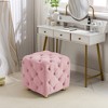 Modern Velvet Upholstered Ottoman - ModernLuxe - 4 of 4
