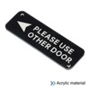 Unique Bargains Acrylic Business Please Use Other Door Left Arrow Sign - 3 of 4