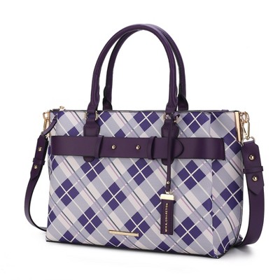 MKF Collection Vivian Plaid Women’s Satchel Bag by Mia K