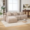 KWPZQEB Modern Sectional Couches, Oversized Modular Sectional Sofa with Movable Ottoman & Pillows, Cloud Tufted Sofa Couch for Living Room - 3 of 4