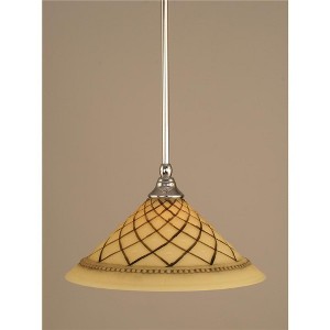 Toltec Lighting Any 1 - Light Pendant in  Chrome with 12" Chocolate Icing Shade - 1 of 1