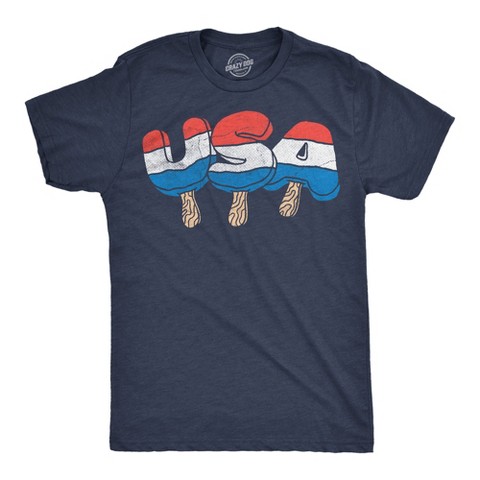 Мужские футболки Crazy Dog T-Shirts, Inc. Mens Funny T Shirts USA Rocket Pop Fourth Of July Tee For Men - Crazy Dog Men's T Shirt For Fourth Of July Navy XXL