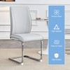 Zeus & Ruta Luxury Minimalist Arch Dining Chairs Set of 2 with PU Material , High Resilience and Gold Metal Legs - 4 of 4