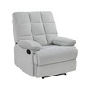 Velvet Reclining Chair with Pillowtop Arms, Tufted Back, and Solid Wood Frame - 3 of 4