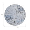 Sky Blue And Gray Abstract Washable Indoor Outdoor Area Rug - 3 of 4