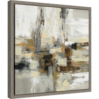 Abstract Gray and Cream Canvas Wall Art for Kids