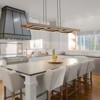 LLHZSY 3-Light Farmhouse Rustic Wood Linear Chandelier 47 1/5"  Rectangular Kitchen Island Pendant Fixture with Integrated LED - 4 of 4