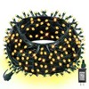 Dazzle Bright 300 LED 100 FT Christmas String Lights, Connectable Waterproof String Lights with 8 Modes Warm White/Multi-color - 2 of 4