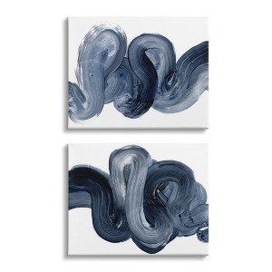 Stupell Industries Curved Abstract Brushstroke Organic 2pc Canvas Art Set - 1 of 4