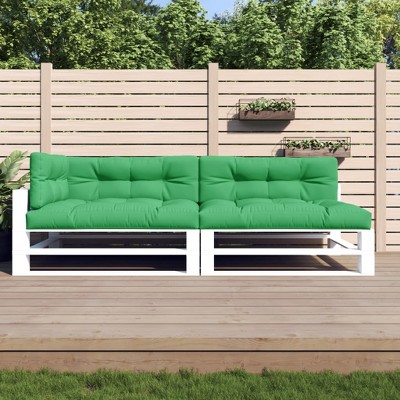 vidaXL Pallet Cushions 5 pcs Green Fabric