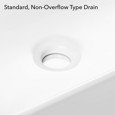Miligore 19" White Ceramic Rectangular Above-Counter Bathroom Sink