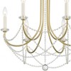 Crystorama Lighting Delilah 6 - Light Chandelier in  Aged Brass - 3 of 4