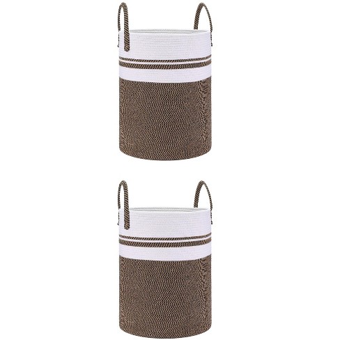 REGALWOVEN Shelf Closet Woven Storage Bin with Handles for Blankets Clothes 2 Pcs - image 1 of 4