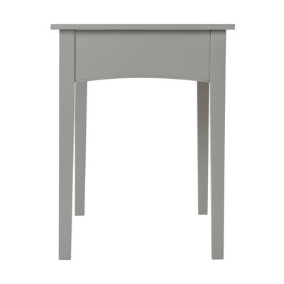 Transitional Gray 44'' Shaker Cottage Desk with Drawer