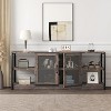 Homhougo TV Stand for TVs up to 70" Dark Grey - 3 of 4