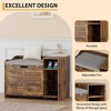 Cat Litter Box Enclosures with Top Opening with Cushion, Litter Box Furniture Hidden, Wooden Cat Washroom Indoor - 3 of 4