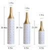 Aukfa Set of 3 White Glazed Metal Floor Vases  – 24", 28.7", and 33.5" Heights - 4 of 4