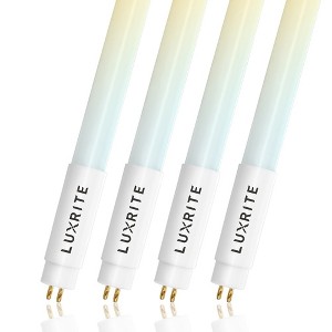Luxrite 4FT T5 LED Tube Lights, Type B, 24W=54W, 4 Colors 3500K | 4000K | 5000K | 6500K, Ballast Bypass, 3200LM, F54T5 Fluorescent Replacement 4 Pack - 1 of 4