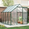 GDFStudio Rowell Polycarbonate Walk-in Greenhouse with Heavy-Duty Aluminum Frame and Raised Galvanized Base - 2 of 4