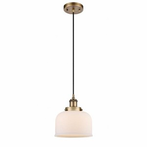 Bell - 1 Light Cord Hung Mini Pendant In Industrial Style-10 Inches Tall and 8 Inches Wide - 1 of 1