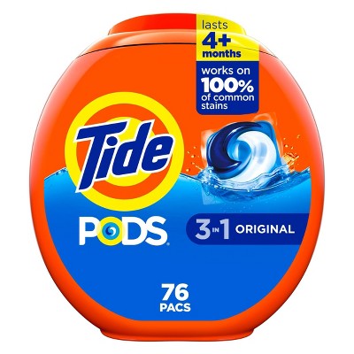 Tide Original Pods HE Compatible Laundry Detergent Soap Pacs - 63oz/76ct