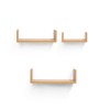 FONTOI 14" Floating Shelves, Wall Mounted Shelves for Bathroom, Living Room, Kitchen, Hanging Shelf for Books/Decor, Golden, 3.94"*2.76"*13.98" - 3 of 4