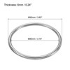 Unique Bargains Stainless Steel Seamless Welded DIY O Ring Buckles 20 Pcs Silver - 2 of 4